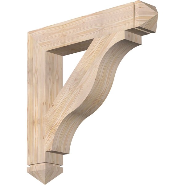 Ekena Millwork Funston Arts & Crafts Smooth Bracket, Douglas Fir, 5 1/2"W x 34"D x 34"H BKT06X34X34FST03SDF - main